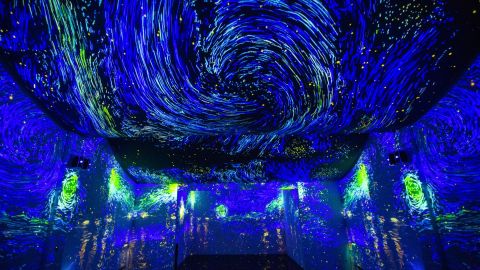 ToDA's first exhibition put celebrated historic artworks in a high-tech way, putting animations and music to huge 360-degree projections of paintings by Claude Monet and Paul Cézanne.