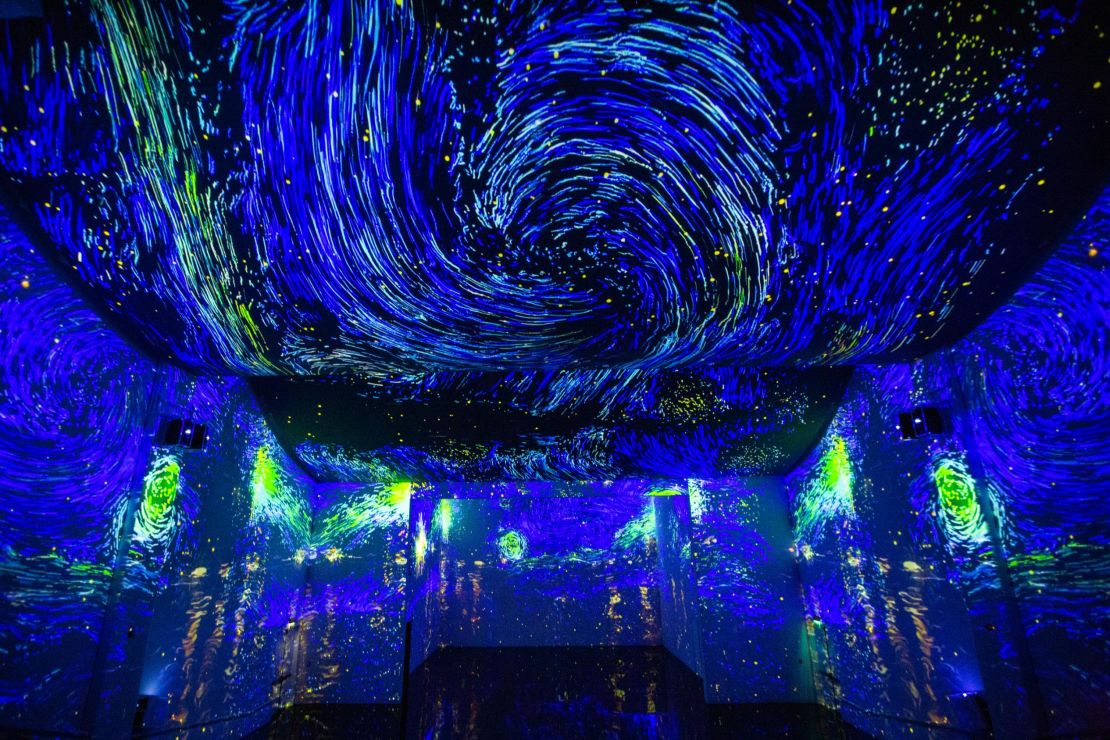 ToDA's first exhibition put celebrated historic artworks in a high-tech way, putting animations and music to huge 360-degree projections of paintings by Claude Monet and Paul Cézanne.