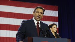 TAMPA, FL - NOVEMBER 08: Florida Gov. Ron DeSantis gives a victory speech after defeating Democratic gubernatorial candidate Rep. Charlie Crist during his election night watch party at the Tampa Convention Center on November 8, 2022 in Tampa, Florida. DeSantis was the projected winner by a double-digit lead. (Photo by Octavio Jones/Getty Images)