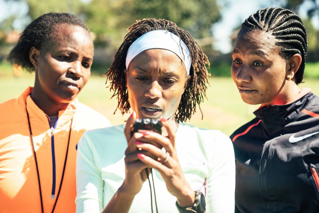 Ngugi (center) hope to inspire more women to become athletics coaches. 