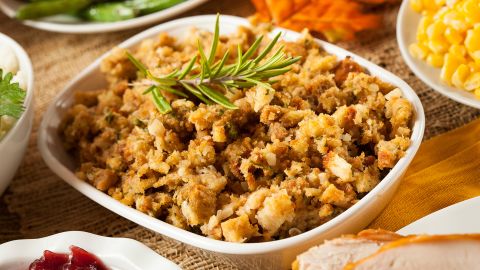 A traditional bread and herb stuffing is a fan favorite for many reasons. 