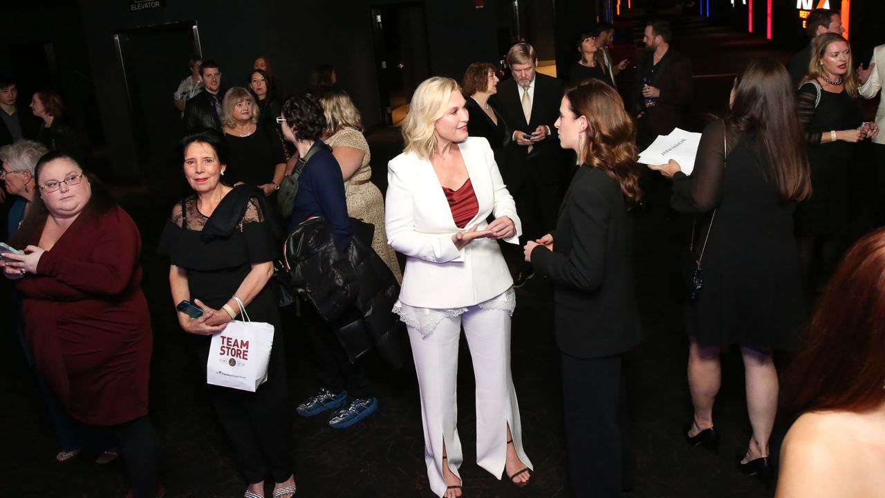 Tosca Musk greets attendees at the premiere of Passionflix's "Torn" at Regal Atlantic Station in Atlanta on October 18, 2022.