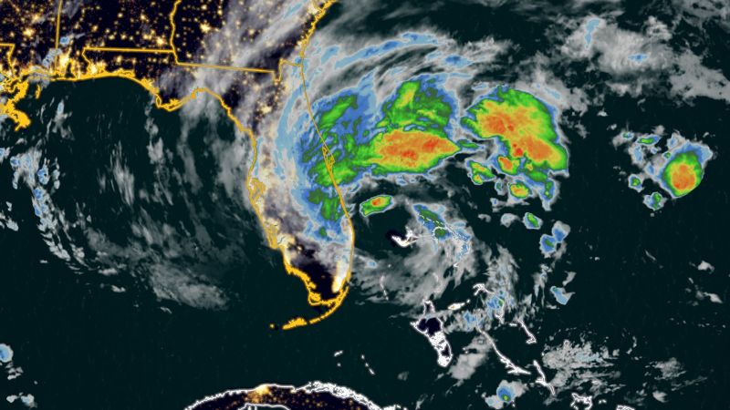Tropical storm Nicole strengthens into a Category 1 hurricane after striking the Bahamas