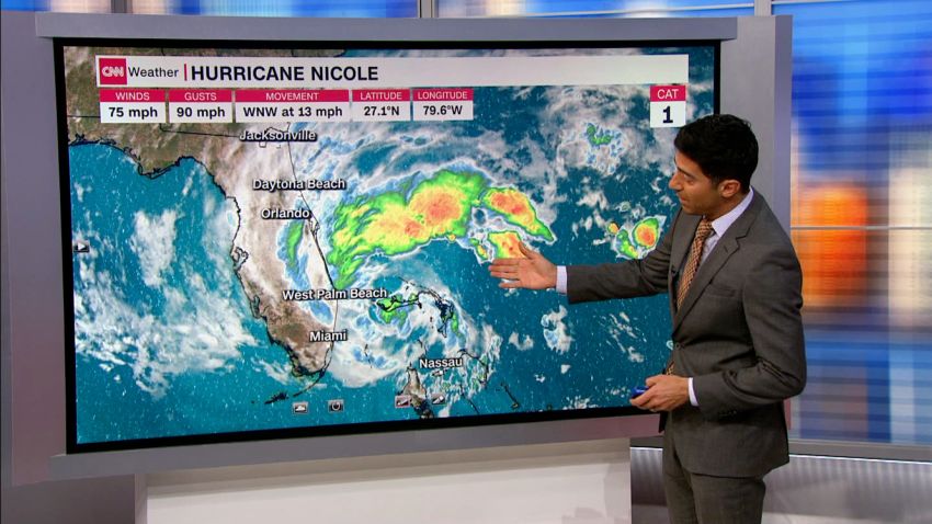 Where Is Hurricane Nicole going to make landfall