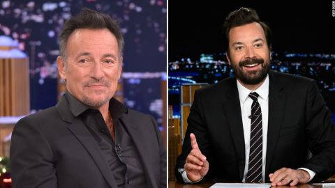 Bruce Springsteen, left, will participate in a takeover of "The Tonight Show starring Jimmy Fallon."