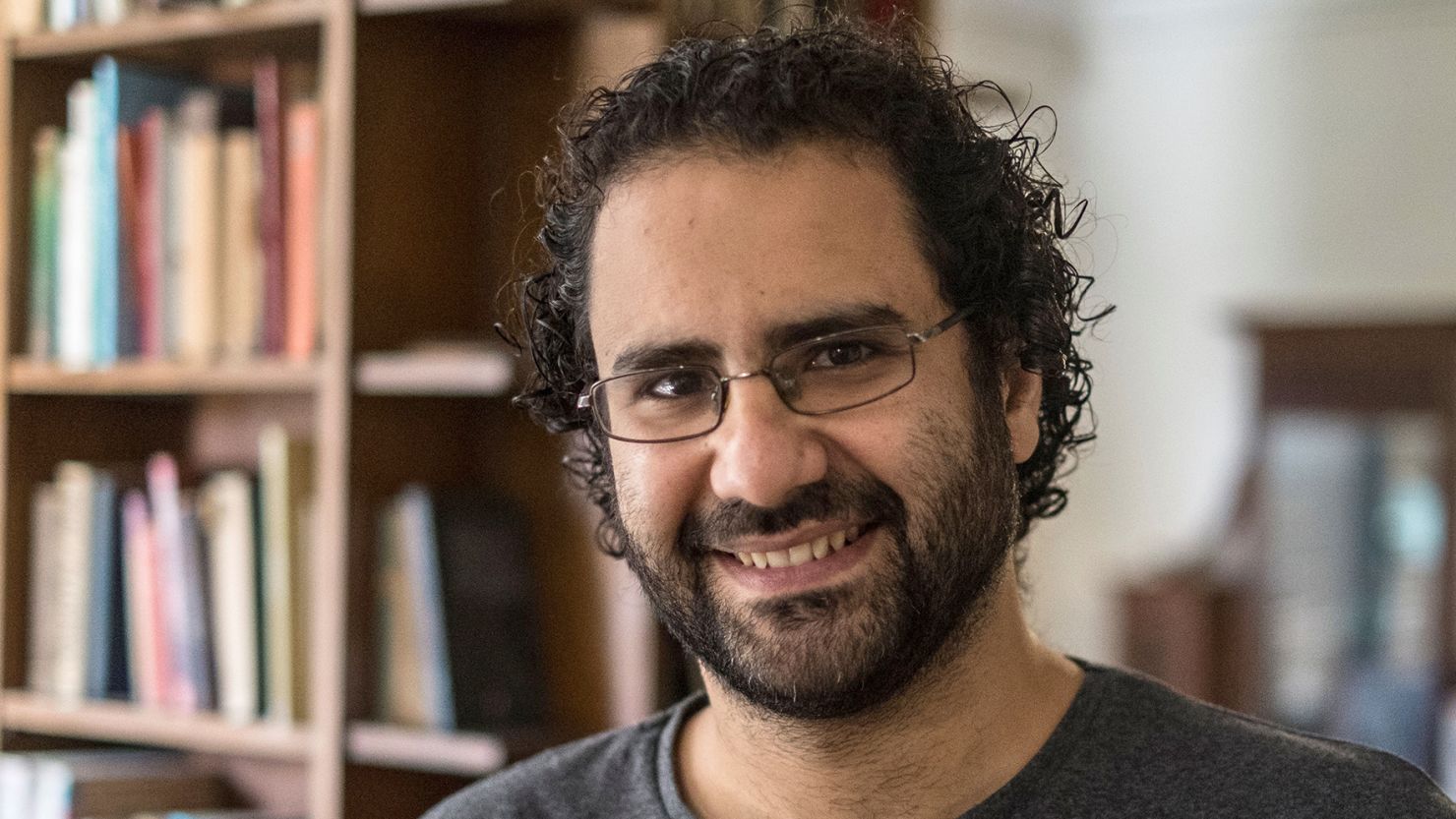 Egyptian activist and blogger Alaa Abd El-Fattah gives an interview at his home in Cairo on May 17, 2019.