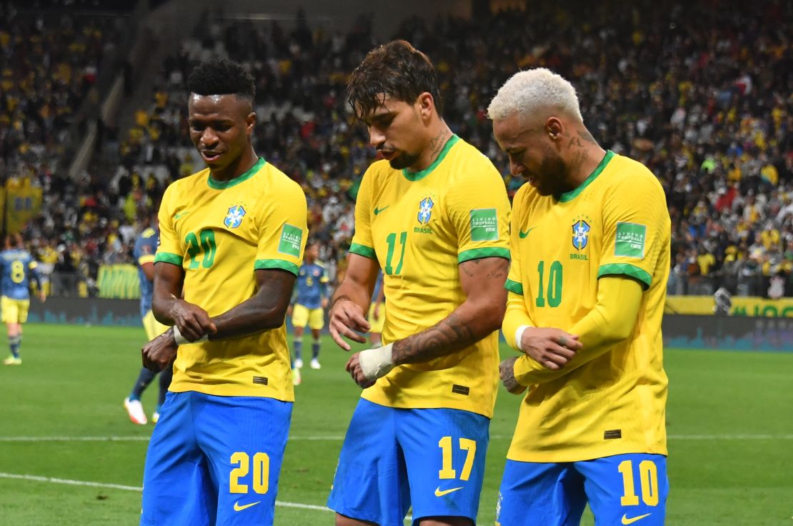 Vinícius Jr., Lucas Paquetá and Neymar will be looking to win Brazil's sixth World Cup title in Qatar.