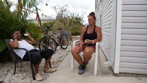 Melissa Harper and her boyfriend were at home when the hurricane hit.