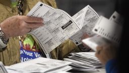 Election workers process ballots at the Clark County Election Department, Thursday, Nov. 10, 2022, in Las Vegas. (AP Photo/Gregory Bull)