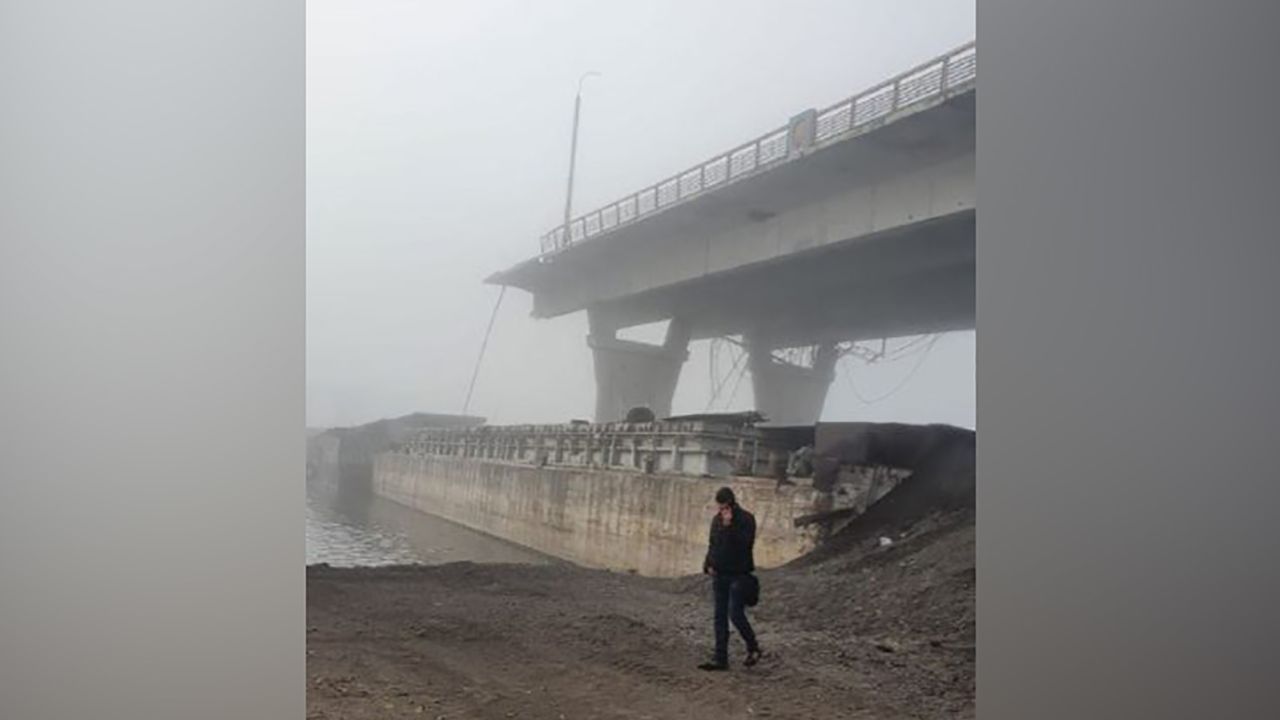 The entire center section of the bridge appears to have been destroyed. 