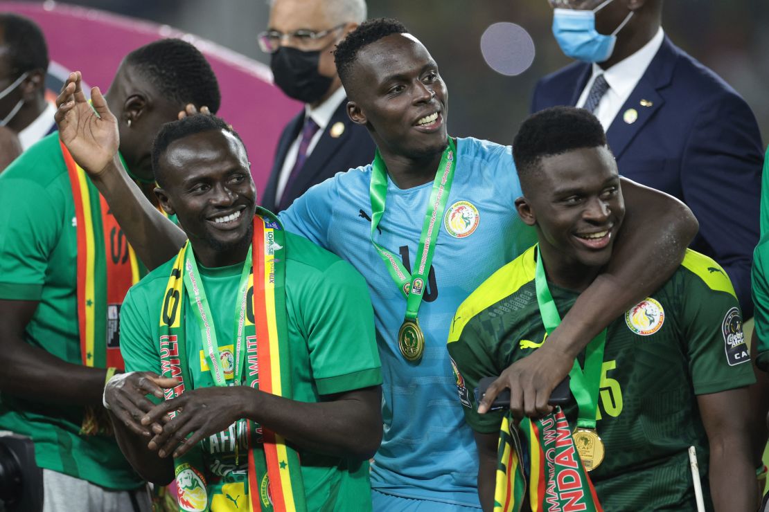 Senegal celebrated winning the Africa Cup of Nations earlier this year. 