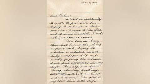 Joe Shuster letter to Helen Cohen, Nov. 5, 1939 (2 of 4).