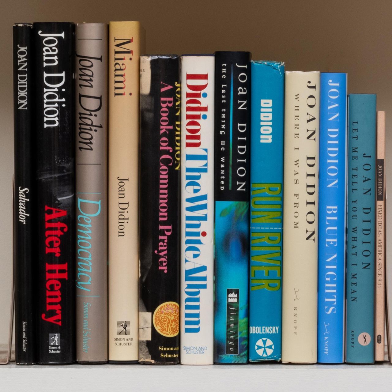 Groups of books from Didion's home comprise multiple auction lots. They will be fitted with bookplates saying, "From The Library of Joan Didion"
