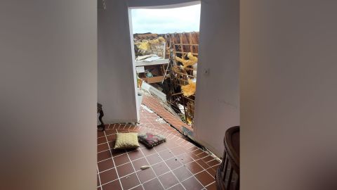 Trip Valigorsky's destroyed home after Hurricane Nicole in Wilbur-By-The-Sea, Florida.