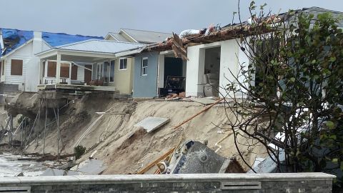 Bill Martin's home in Wilbur-by-the-Sea after Hurricane Nicole.