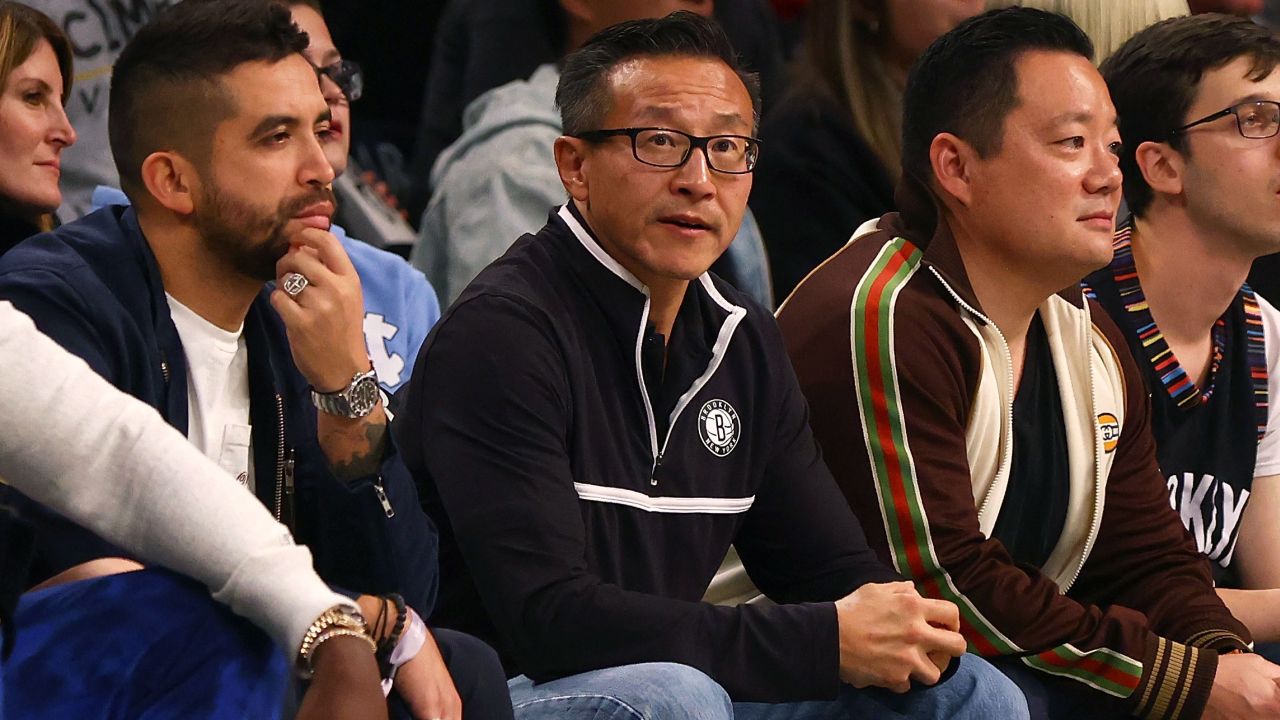 Tsai attends the game between the Brooklyn Nets and the Indiana Pacers at Barclays Center.