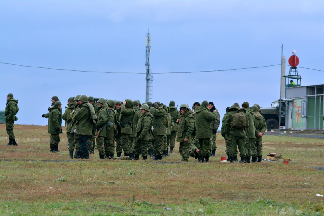 Military training of Russians called up for military service under the country's partial mobilization is seen in Rostov, Russia on October 21, 2022. 