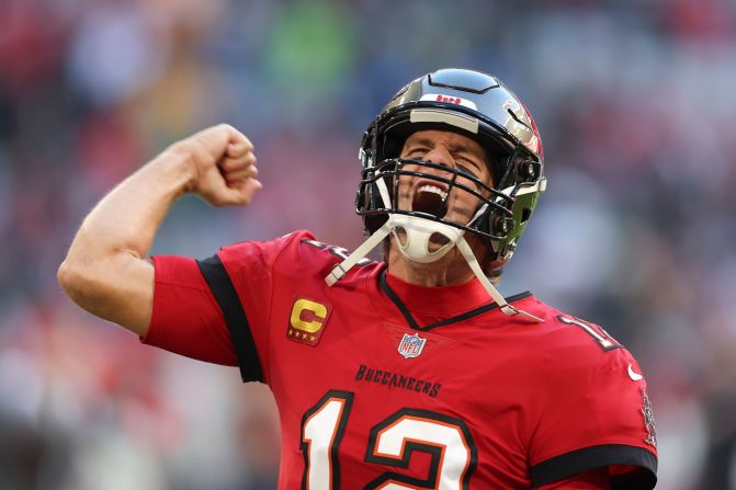 Tampa Bay Buccaneers quarterback <a href="index.php?page=&url=https%3A%2F%2Fedition.cnn.com%2F2022%2F11%2F13%2Fsport%2Fbrady-tampa-bay-buccaneers-seattle-seahawks-munich-spt-intl%2Findex.html" target="_blank">Tom Brady</a> keeps on making history. Brady and the Bucs beat the Seattle Seahawks 21-16 in the NFL's first regular season game in Germany. With the victory, the seven-time Super Bowl champion became the first QB to win an NFL game in three different countries outside of the US. He had previously won in the UK and in Mexico. 