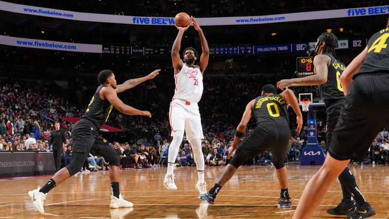 Joel Embiid makes history and scores astonishing 59 points to power Philadelphia 76ers past Utah Jazz | CNN