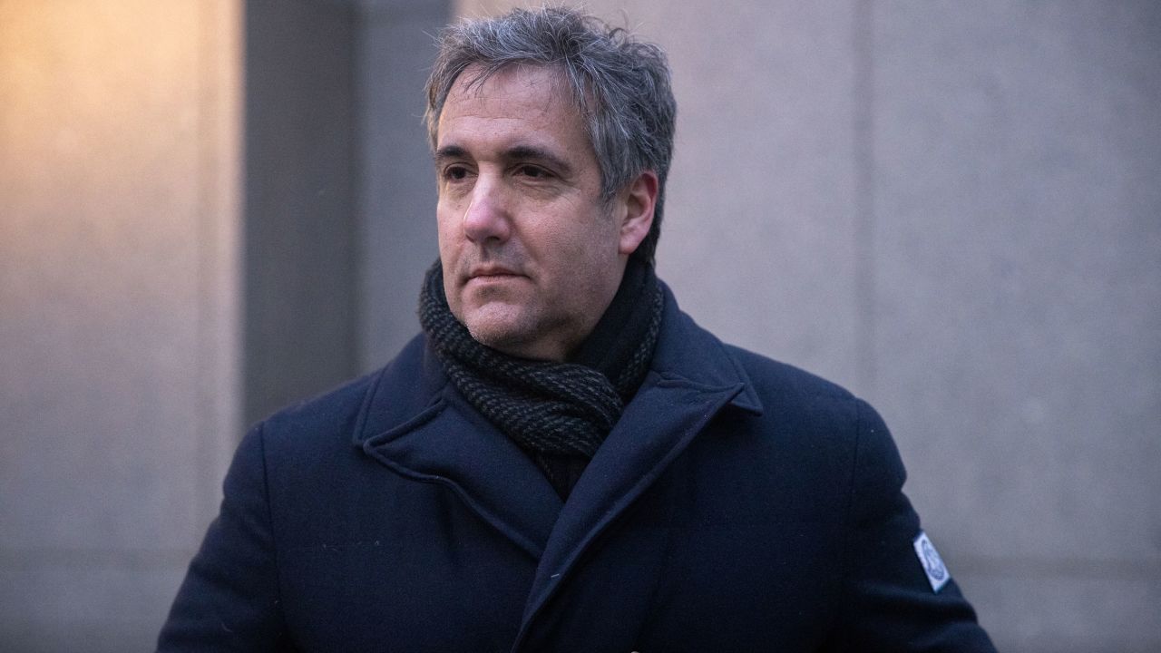 Former US President Donald Trump's former lawyer Michael Cohen arrives for former attorney Michael Avenatti's criminal trial at the United States Courthouse in the Manhattan borough of New York City, January 24, 2022.