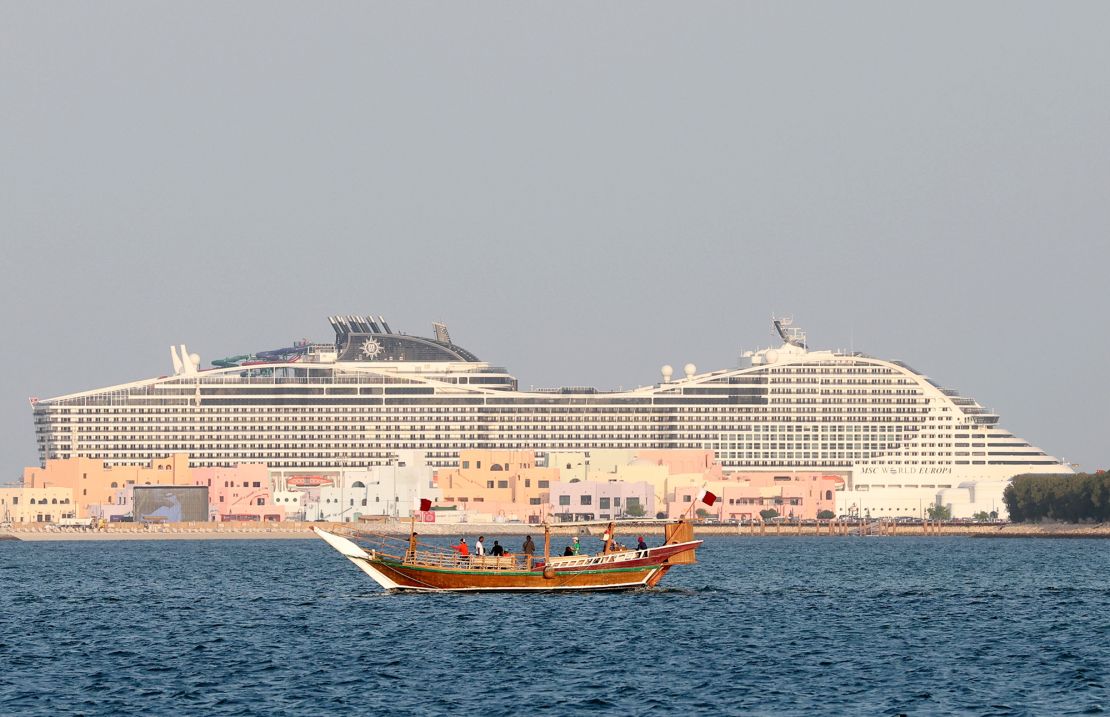 Fans will have the chance to stay on cruise ships in Doha, Qatar. 