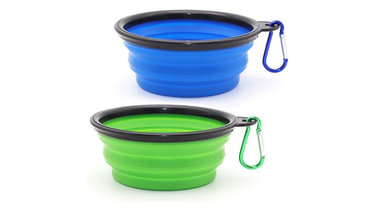 Slson Dog Bowl Pet Collapsible Bowls 2-Pack