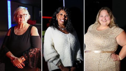 Debbie Parziale, Deborah Thornton and Amanda Cromer, from left, at the premiere of 