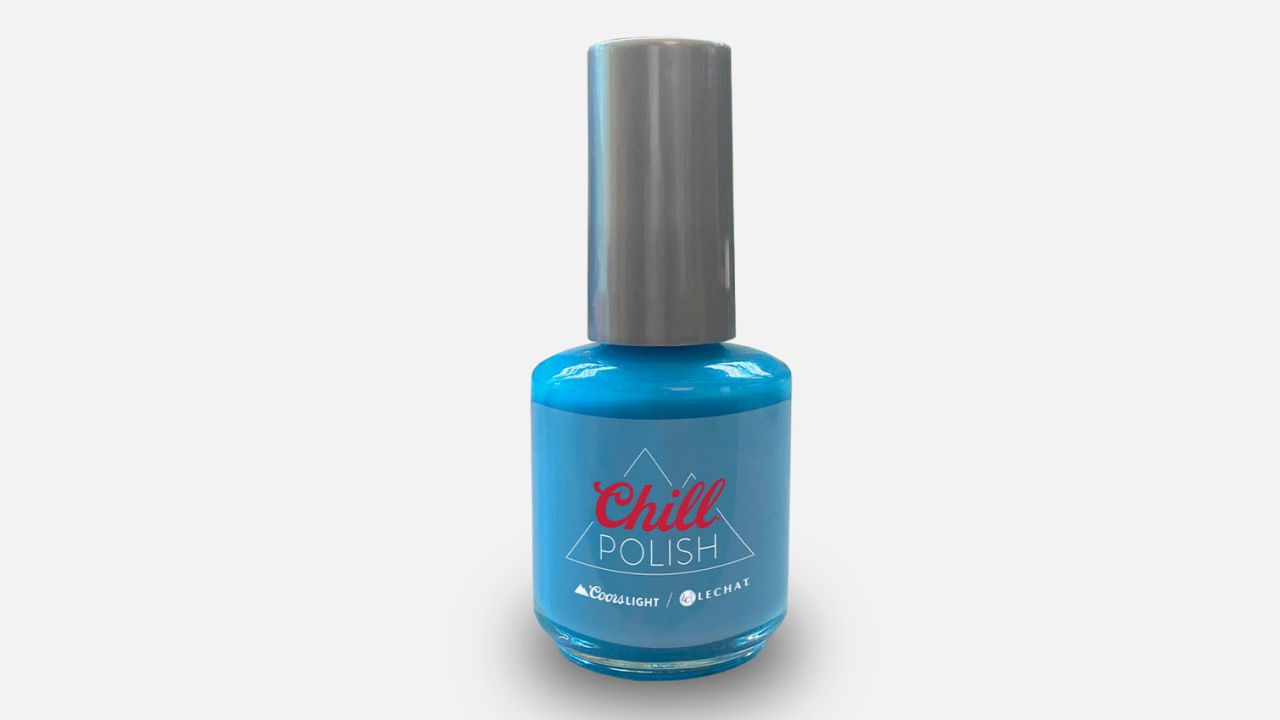 Coors Light debuts color changing nail polish to enable beer drinkers to temperature-check their glass of beer ina  fun way.