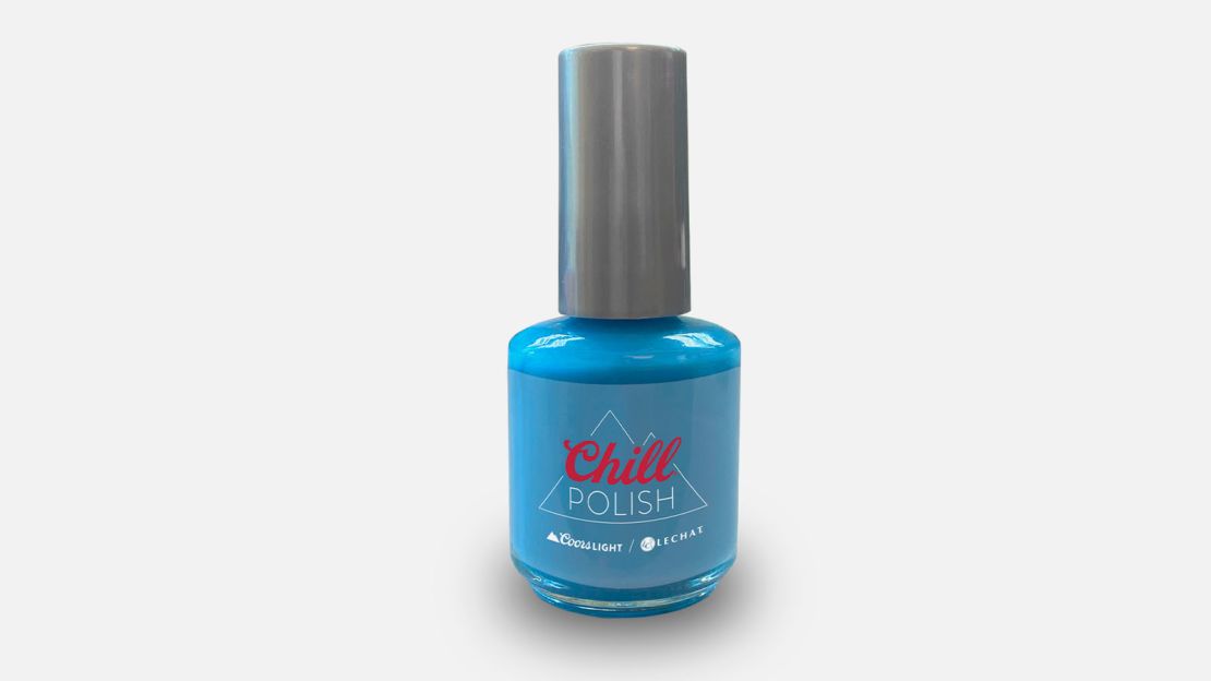 Coors Light debuts color changing nail polish to enable beer drinkers to temperature-check their glass of beer ina  fun way.