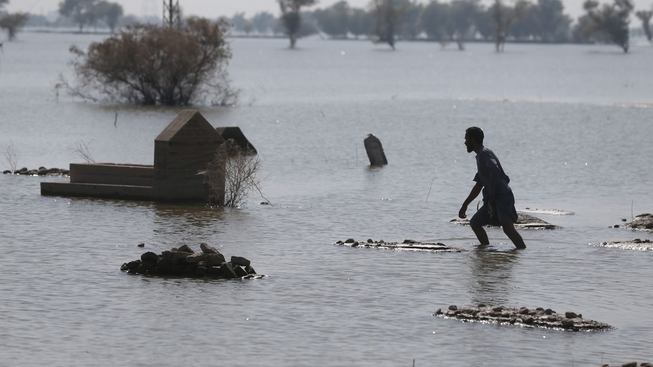 Scientists said the human-made climate crisis intensified the rainfall in Pakistan this summer, where floods killed more than 1,500 people and plunged the country into crisis.