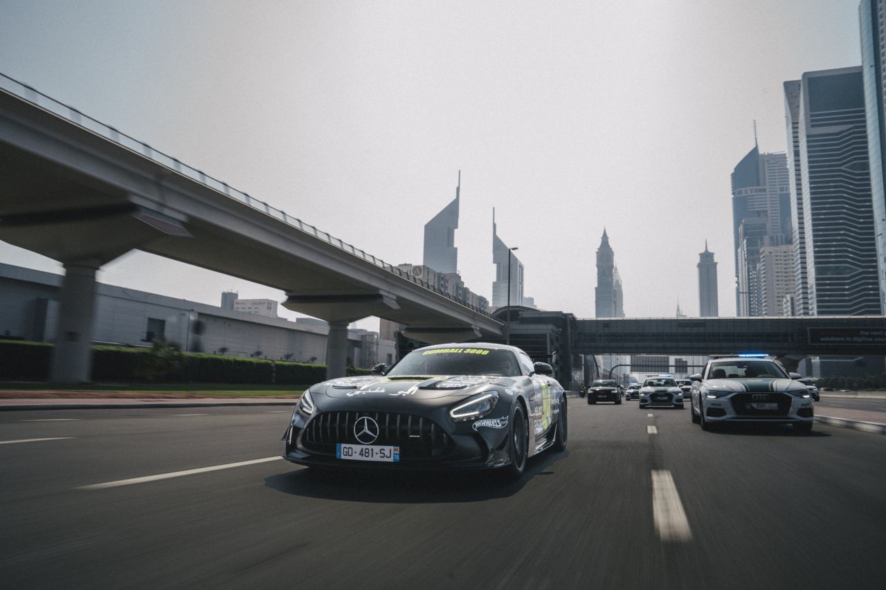 The "supercars and superstars" event set off from Burj Park and will go through Oman, before returning to the UAE. The rally finishes on November 18, in time for the Formula One race weekend in Abu Dhabi.