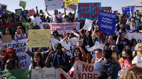 Climate activists staged a number of protests during the conference, demanding end of fossil fuels and climate finance.