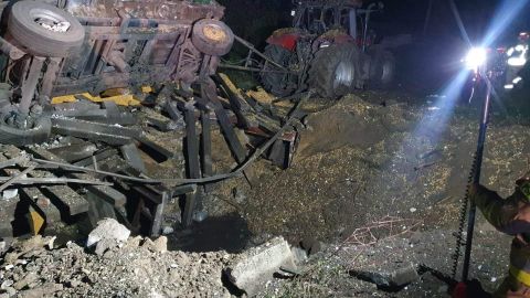 The missile landed outside the rural village of Przewodów.