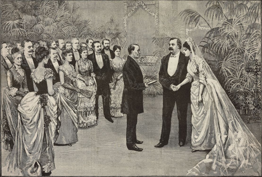 Cleveland and Frances Folsom's wedding in June of 1886 was the only marriage of a sitting president in the White House. She was 21 and had been his ward.