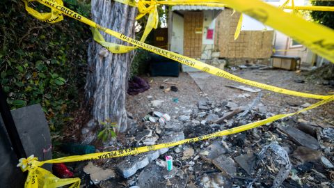 Anne Heche estate sued for at least $2 million by woman who lost home in crash 4 The scene where actress Anne Heche crashed a car into a house on August 5, as seen nine days later.