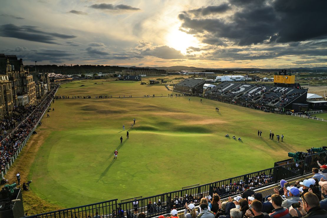 The 18th green of the St Andrews Old Course during the 150th Open Championship in July.