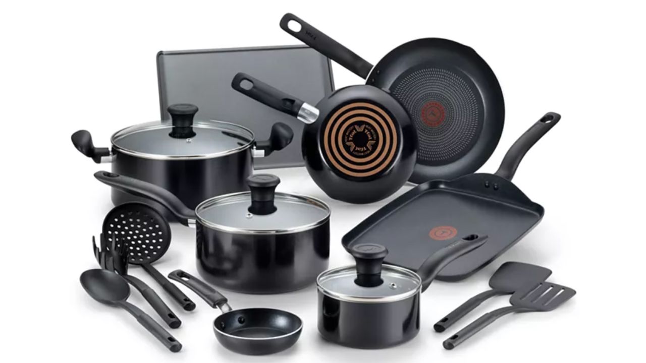 underscored T-Fal Culinaire 16-Piece Nonstick Aluminum Cookware Set