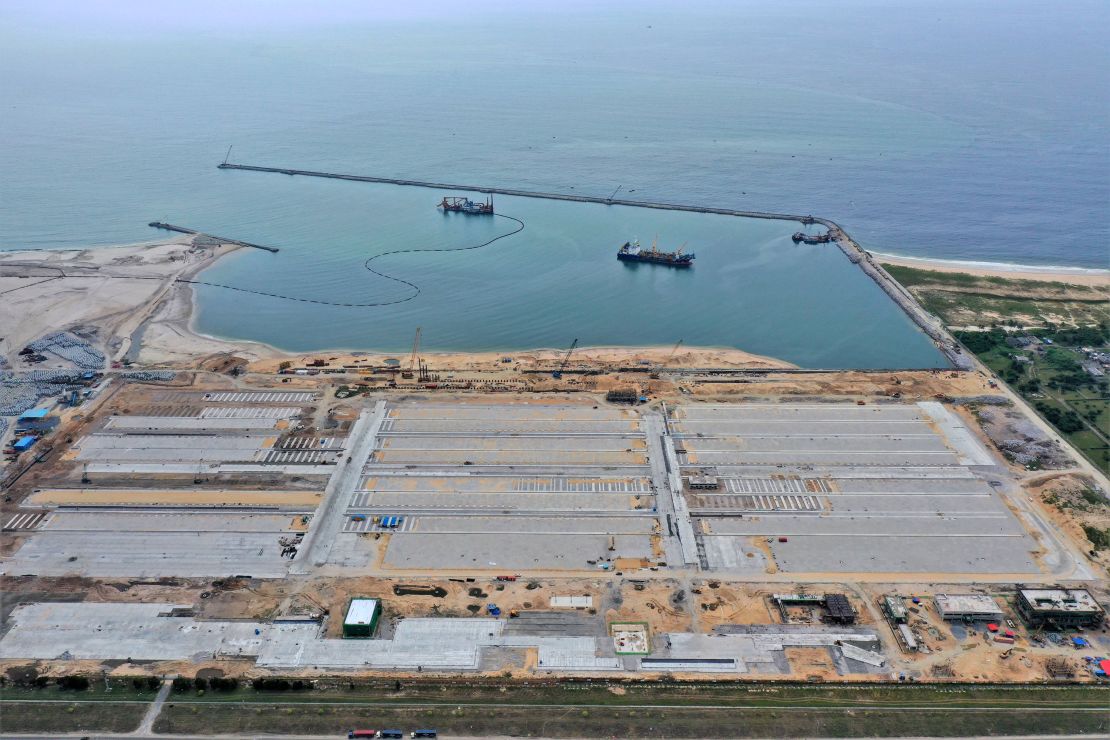 Lekki Deep Sea Port under construction in November 2021.