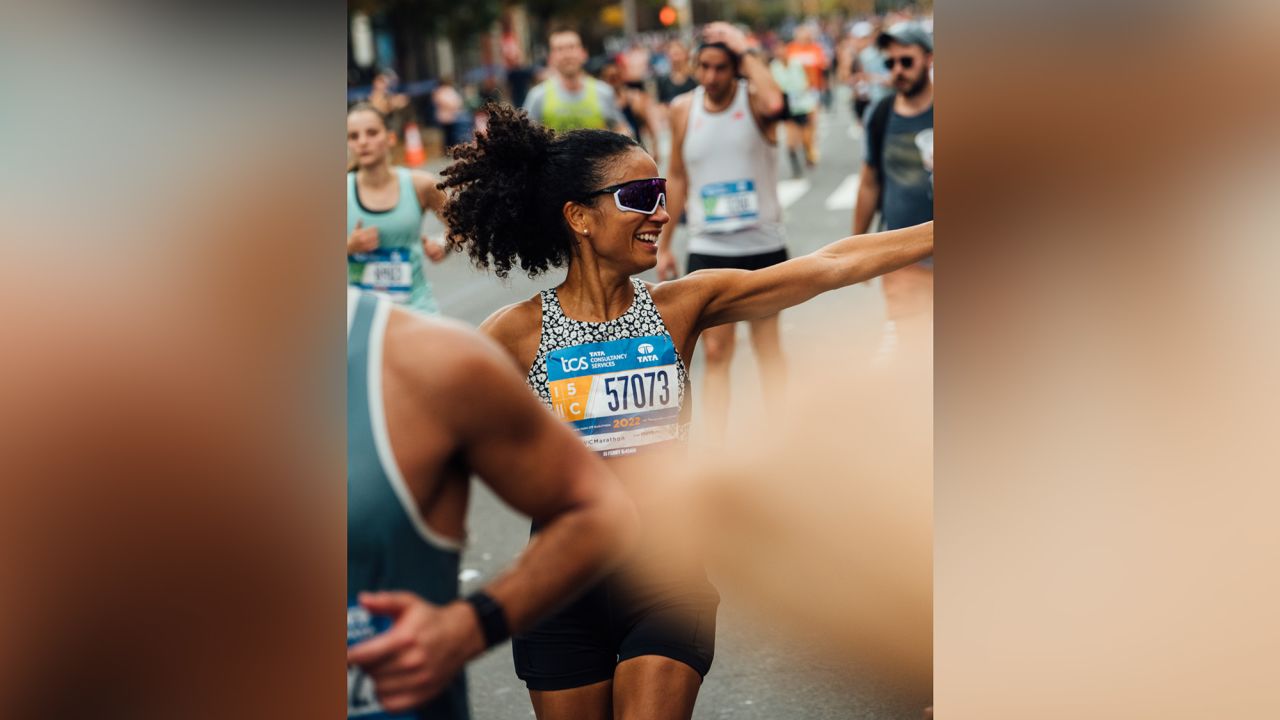 Ridloff ran her first marathon in New York this year. 