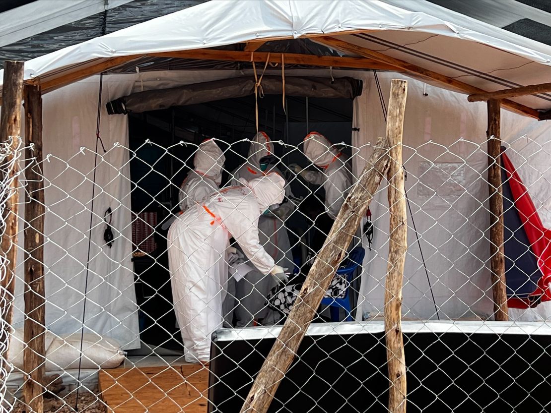 An Ebola treatment unit in Mubende, Uganda.