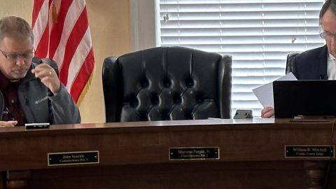 Pargas's chair remained empty for the first county commission meeting since he was reelected. 