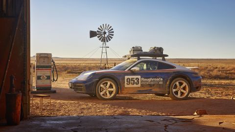The 911 Dakar rides about two inches higher off the ground than a regular 911 sports car.