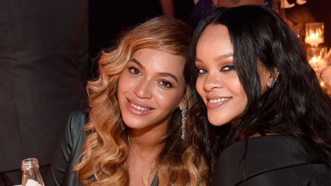 Beyoncé and Rihanna attend Rihanna's 3rd Annual Diamond Ball at Cipriani Wall Street on September 14, 2017 in New York City.
