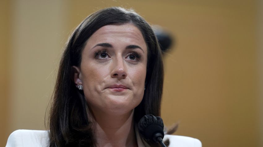 Cassidy Hutchinson, who was an aide to former White House Chief of Staff Mark Meadows during the administration of former U.S. President Donald Trump, testifies during a public hearing of the U.S. House Select Committee to investigate the January 6 Attack on the U.S. Capitol, on Capitol Hill in Washington, U.S., June 28, 2022. REUTERS/Evelyn Hockstein