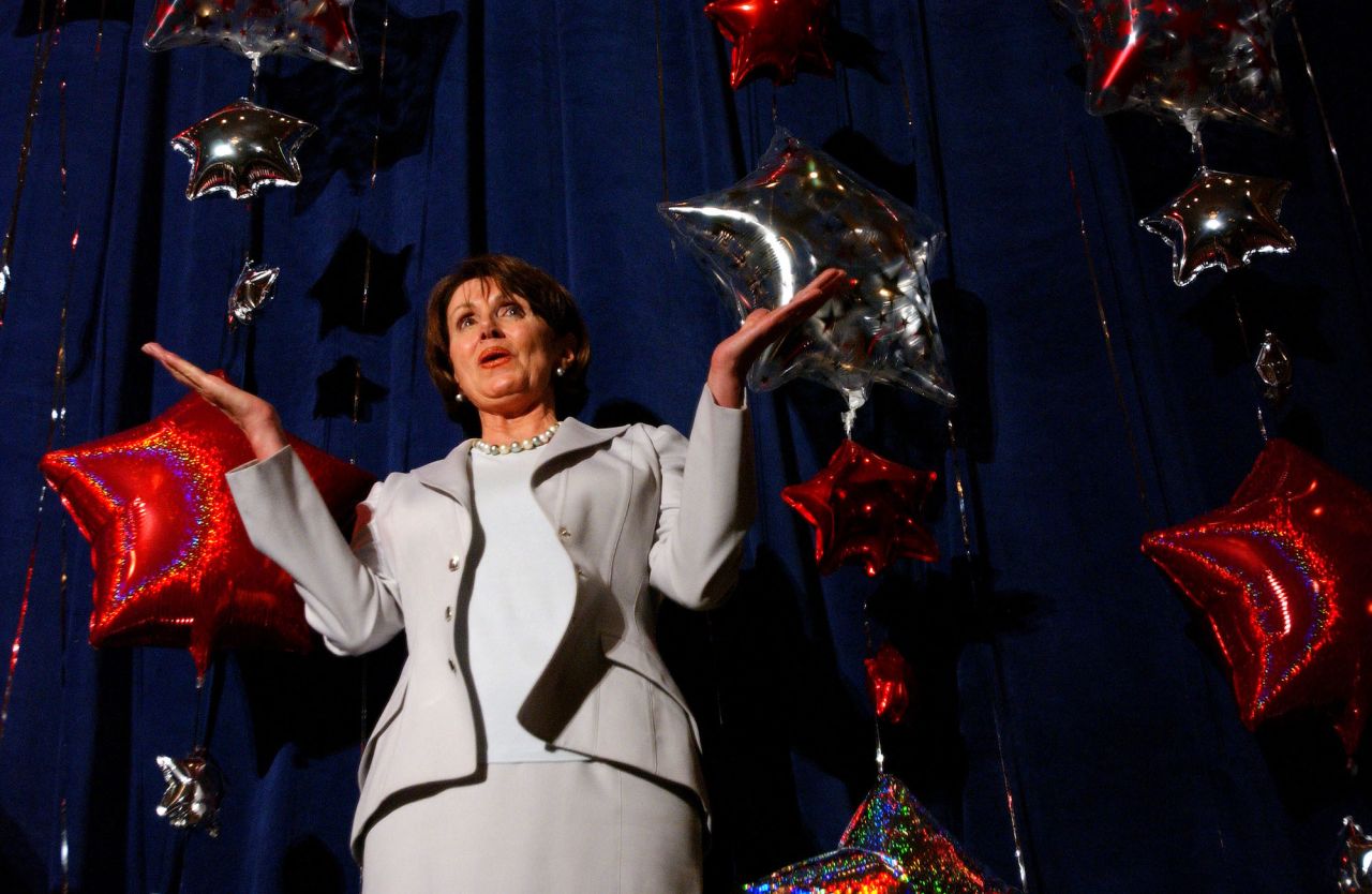 Pelosi attends a fundraiser at the Mayflower Hotel in Washington in 2003. The Democratic National Committee raised about $1.7 million at the event, which drew seven of the nine Democratic presidential candidates.