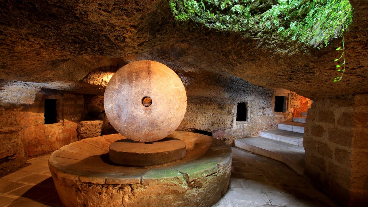 A subterranean olive mill.
