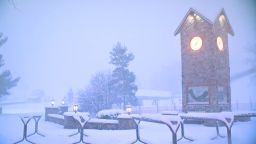 Snow falls in Ellicottville, New York, on November 17, 2022.