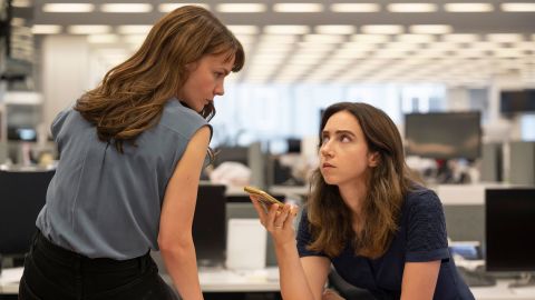 Carey Mulligan and Zoe Kazan play New York Times reporters in the film based on facts 