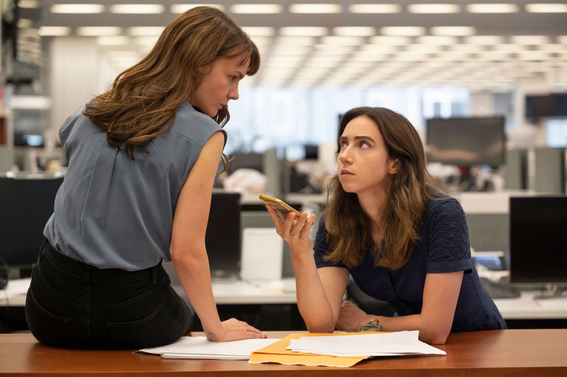 Carey Mulligan and Zoe Kazan play New York Times reporters in the fact-based movie "She Said."