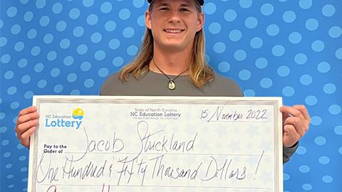 Jacob Strickland, 29, won $150,000 in the North Carolina Lottery.